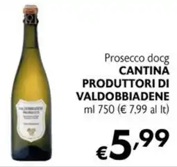 Maxi Supermercati Prosecco docg Cantina Produttori di Valdobbiadene offerta