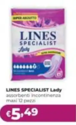 La Saponeria Lines specialist lady assorbenti incontinenza offerta