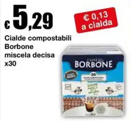 Sì con te Market Cialde compostabili Borbone miscela decisa offerta
