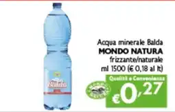 Spak Supermercati Acqua minerale Balda MONDO NATURA offerta