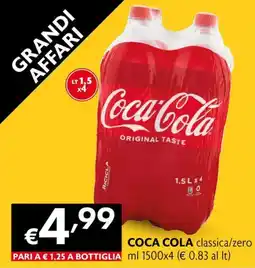 Maxi Supermercati Coca Cola classica/zero offerta