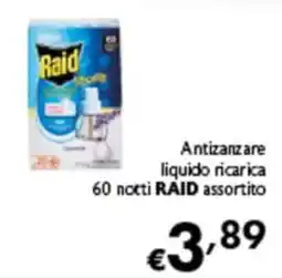 Spak Supermercati Antizanzare liquid ricarica RAID assortito offerta