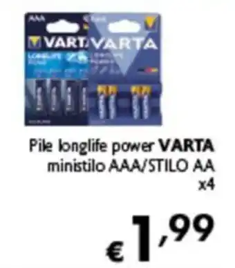 Pile longlife power VARTA ministilo AAA/STILO AA