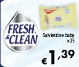 Spak Supermercati Fresh & Clean salviettine baby offerta