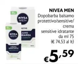 Maxi Supermercati NIVEA MEN Dopobarba balsamo protettivo/sensitive/crema sensitive idratante offerta