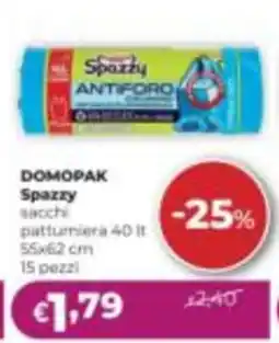 La Saponeria Domopak Spazzy sacchi pattumiera offerta