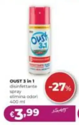 La Saponeria Oust 3 in 1 disinfettante spray elimina odori offerta