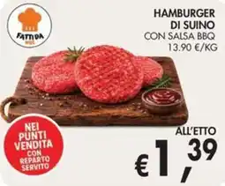 D'Italy Hamburger di suino con salsa BBQ offerta