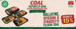 D'Italy Rollatine, spiedini o straccetti filiera coal offerta