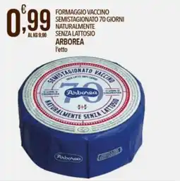 Iper Nonna Isa Formaggio vaccino semistagionato 70 giorni naturalmente senza lattosio Arborea offerta