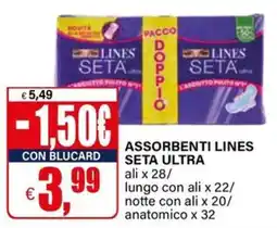 Il Gigante Assorbenti Lines Seta Ultra offerta
