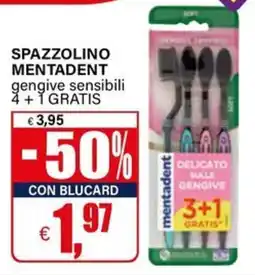 Il Gigante Spazzolino mentadent gengive sensibili offerta