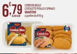 Iper Nonna Isa Cordon Bleu/ Cotolette pollo e spinaci Martini offerta