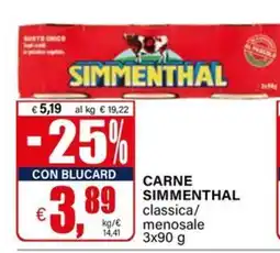 Il Gigante Carne Simmenthal classica offerta
