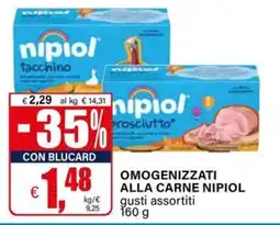 Il Gigante Omogenizzati alla carne Nipiol offerta