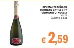 D'Italy Spumante Müller Thurgau Extra Dry offerta