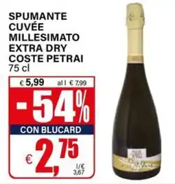 Il Gigante Spumante cuvée millesimato extra dry coste petrai offerta