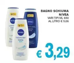 D'Italy Bagno schiuma Nivea offerta