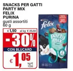 Il Gigante Snacks per gatti party mix felix offerta