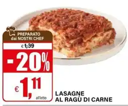 Il Gigante Lasagne al ragù di carne offerta