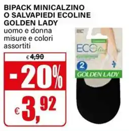 Il Gigante Bipack minicalzino o salvapiedi ecoline golden lady offerta