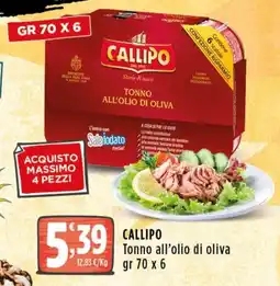 Rossotono Carrefour Callipo Tonno all'olio di oliva offerta