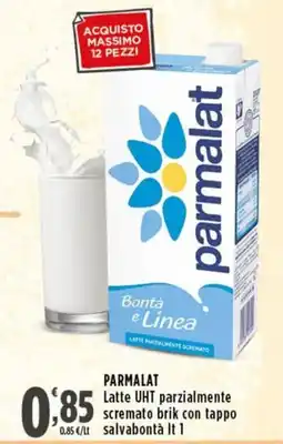 Rossotono Carrefour Parmalat Latte UHT parzialmente scremato brik offerta