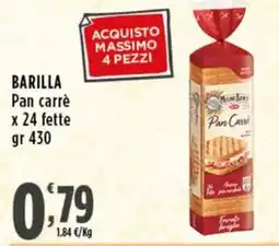 Rossotono Carrefour Barilla Pan carrè offerta