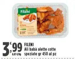 Rossotono Carrefour Fileni Ali babà alette cotte speziate offerta