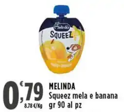 Rossotono Carrefour Melinda Squeeze mela e banana offerta
