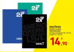 Conad Superstore Smemoranda diario 16 mesi offerta