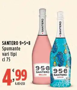 Rossotono Carrefour Spumante Santero 9·5·8 offerta