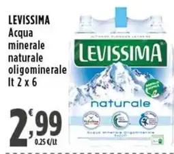 Rossotono Carrefour Acqua minerale naturale oligominerale Levissima offerta