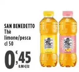 Rossotono Carrefour San Benedetto Thè limone/pesca offerta