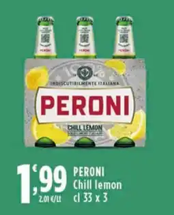 Rossotono Carrefour Peroni chill lemon offerta