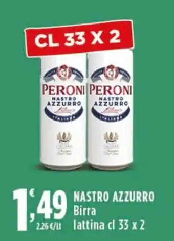 Rossotono Carrefour Peroni Nastro Azzurro Birra offerta