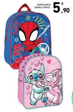 Conad Superstore Zaino Asilo Spidey o Stitch offerta
