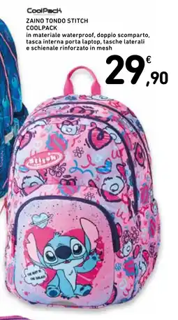 Conad Superstore Zaino Tondo Stitch CoolPack offerta