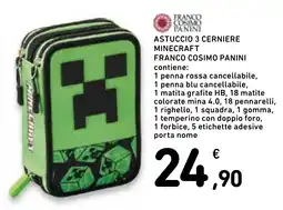 Conad Superstore Astuccio 3 cerniere Minecraft Franco Cosimo Panini offerta