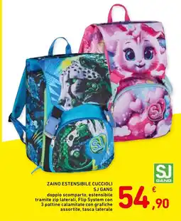 Conad Superstore Zaino estensibile cuccioli SJ Gang offerta