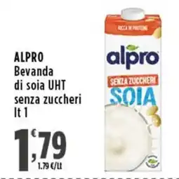 Rossotono Carrefour Alpro bevanda di soia UHT senza zuccheri offerta