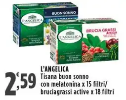 Rossotono Carrefour L'Angelica Tisana buon sonno con melatonina / bruciagrassi active offerta