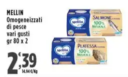 Rossotono Carrefour Mellin Omogeneizzati di pesce vari gusti offerta