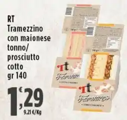Rossotono Carrefour Tramezzino con maionese tonno/prosciutto cotto offerta