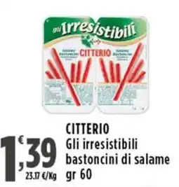 Rossotono Carrefour Citterio Gli irresistibili bastoncini di salame offerta