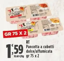Rossotono Carrefour Pancetta a cubetti dolce/affumicata offerta