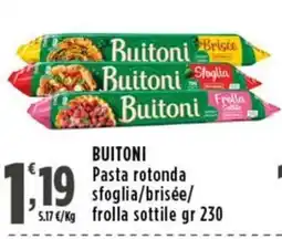 Rossotono Carrefour Buitoni Pasta rotonda sfoglia/brisée/frolla sottile offerta