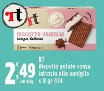 Rossotono Carrefour RT Biscotto gelato senza lattosio alla vaniglia offerta