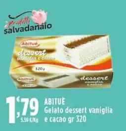 Rossotono Carrefour Abituè Gelato dessert vaniglia e cacao offerta