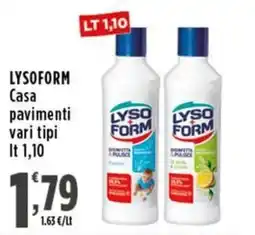 Rossotono Carrefour Lysoform casa pavimenti vari tipi offerta
